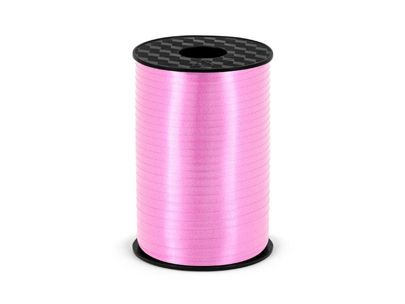 Plastikinė dovanų pakavimo juosta, rožinė, 5mm/225m