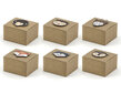 Lauktuvių dėžutės Woodland, 6x5,5x3,5 cm, (1 pak/6 vnt) цена и информация | Vienkartiniai indai šventėms | pigu.lt