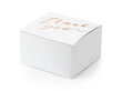 Dekoratyvinės dėžutės skanėstams Thank you, baltos su rožinio aukso spalvos užrašu, 6x3,5x5,5 cm, 1 pak/10 vnt