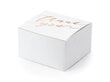 Dekoratyvinės dėžutės skanėstams Thank you, baltos su rožinio aukso spalvos užrašu, 6x3,5x5,5 cm, 1 dėž/50 pak (1 pak/10 vnt)