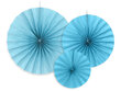Kabančios dekoracijos-vėduoklės, mėlynos, 1 pak/3 vnt kaina ir informacija | Dekoracijos šventėms | pigu.lt