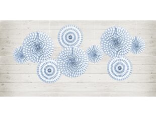Kabančios dekoracijos-vėduoklės Cornflower Blue, 1 pak/3 vnt kaina ir informacija | Dekoracijos šventėms | pigu.lt