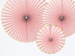 Popierinės kabančios dekoracijos-vėduoklės Yummy, rožinės, 1 pak/3 vnt kaina ir informacija | Dekoracijos šventėms | pigu.lt