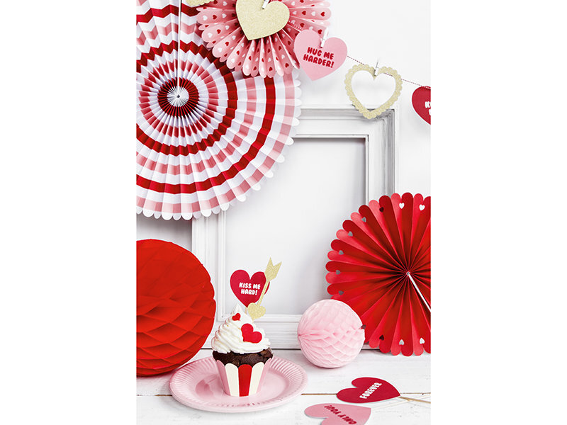 Popierinės kabančios dekoracijos-vėduoklės Sweet Love Mix, 1 dėž/50 pak (1 pak/3 vnt) kaina