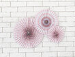 Kabančios dekoracijos-vėduoklės Pastelove Light Pink, 1 pak/3 vnt kaina ir informacija | Dekoracijos šventėms | pigu.lt