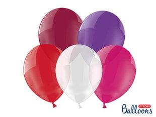 Stiprūs balionai 23 cm Crystal, įvairių spalvų, 100 vnt. цена и информация | Шарики | pigu.lt