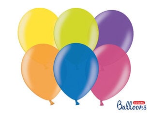 Stiprūs balionai 23 cm Metallic, įvairių spalvų, 100 vnt. цена и информация | Шарики | pigu.lt