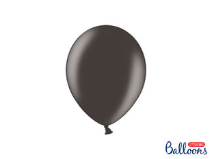 Stiprūs balionai 23 cm Metallic, juodi, 100 vnt. kaina ir informacija | Balionai | pigu.lt