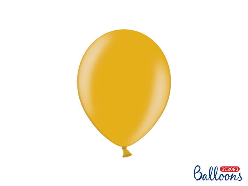 Stiprūs balionai 23 cm, auksiniai, 100 vnt.