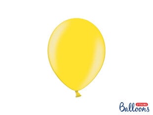 Stiprūs balionai 23 cm Metallic Lemon, geltoni, 100 vnt. kaina ir informacija | Balionai | pigu.lt