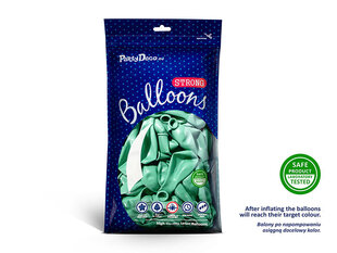 Stiprūs balionai 23 cm Metallic, žali, 100 vnt. kaina ir informacija | Balionai | pigu.lt
