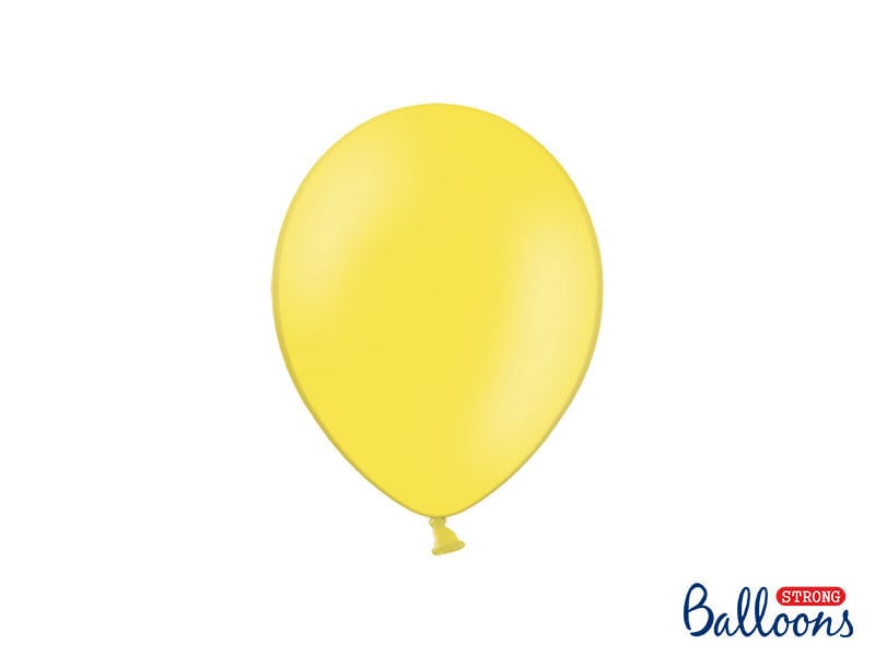 Stiprūs balionai 23 cm Pastel Lemon, geltoni, 100 vnt.