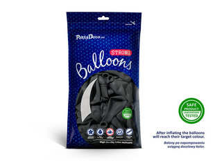 Stiprūs balionai 23 cm Pastel, pilki, 100 vnt. kaina ir informacija | Balionai | pigu.lt