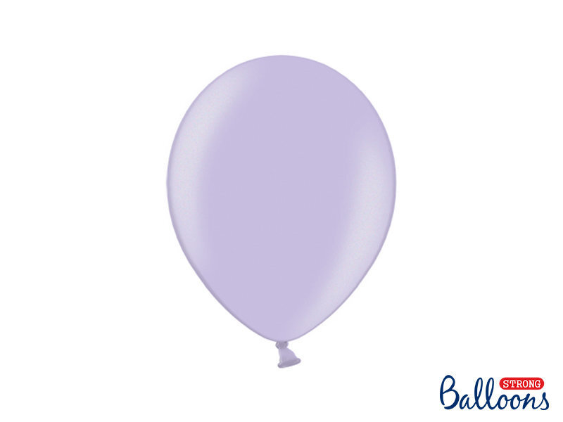 Stiprūs balionai 27 cm Metallic, violetiniai, 10 vnt. цена и информация | Balionai | pigu.lt