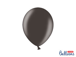 Stiprūs balionai 27 cm Metallic, juodi, 100 vnt. kaina ir informacija | Balionai | pigu.lt
