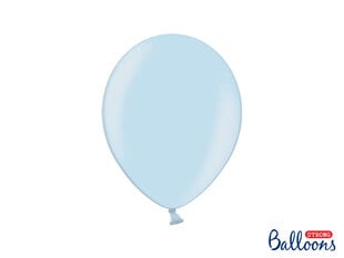 Stiprūs balionai 27 cm Metallic Baby, mėlyni, 100 vnt. kaina ir informacija | Balionai | pigu.lt