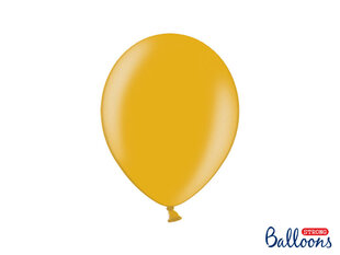 Stiprūs balionai 27 cm, auksiniai, 100 vnt. цена и информация | Шарики | pigu.lt