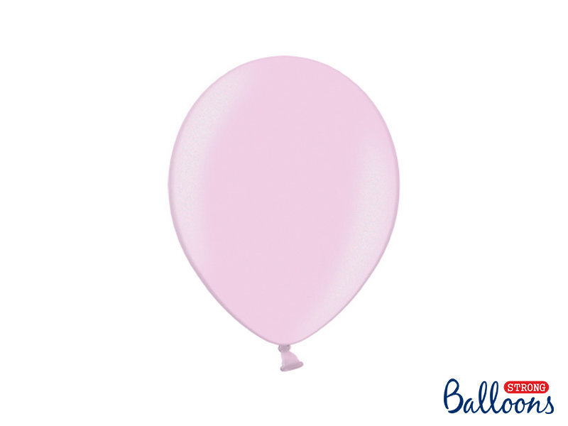 Stiprūs balionai 27 cm Metallic Candy, rožiniai, 100 vnt. цена и информация | Balionai | pigu.lt