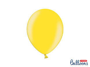 Stiprūs balionai 27 cm Metallic Lemon, geltoni, 100 vnt. kaina ir informacija | Balionai | pigu.lt