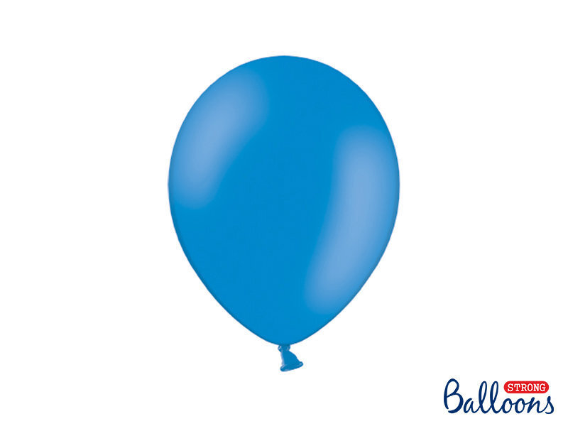 Stiprūs balionai 27 cm Pastel Cornflower, mėlyni, 10 vnt. kaina ir informacija | Balionai | pigu.lt