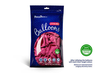 Stiprūs balionai 27 cm Pastel Hot, rožiniai, 10 vnt. kaina ir informacija | Balionai | pigu.lt