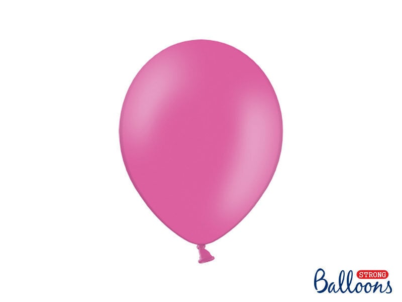 Stiprūs balionai 27 cm Pastel Hot, rožiniai, 10 vnt.