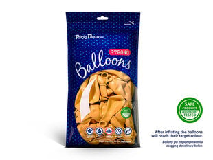 Stiprūs balionai 27 cm Pastel Honey, geltoni, 10 vnt. kaina ir informacija | Balionai | pigu.lt