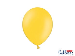 Stiprūs balionai 27 cm Pastel Honey, geltoni, 10 vnt. kaina ir informacija | Balionai | pigu.lt