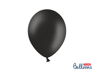 Stiprūs balionai 27 cm Pastel, juodi, 10 vnt. kaina ir informacija | Balionai | pigu.lt