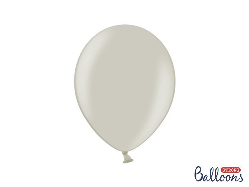 Stiprūs balionai 27 cm Pastel Warm, pilki, 100 vnt.