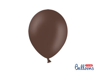 Stiprūs balionai 27 cm Pastel Cocoa, rudi, 10 vnt. kaina ir informacija | Balionai | pigu.lt