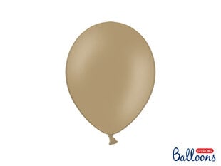 Stiprūs balionai 27 cm Pastel, rudi, 10 vnt. kaina ir informacija | Balionai | pigu.lt