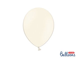 Stiprūs balionai 27 cm Pastel, kreminiai, 100 vnt. цена и информация | Шарики | pigu.lt