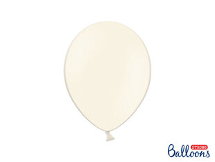 Stiprūs balionai 27 cm Pastel, kreminiai, 50 vnt. kaina ir informacija | Balionai | pigu.lt