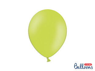 Stiprūs balionai 27 cm Pastel Lime, žali, 10 vnt. kaina ir informacija | Balionai | pigu.lt