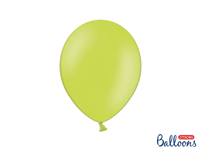 Stiprūs balionai 27 cm Pastel Lime, žali, 50 vnt.