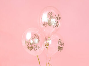 Skaidrūs balionai Bride To Be, 50 vnt. kaina ir informacija | Balionai | pigu.lt