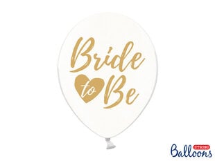 Skaidrūs balionai Bride To Be, 50 vnt. цена и информация | Шарики | pigu.lt