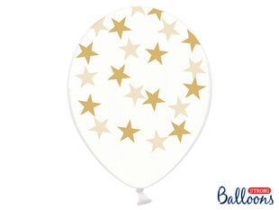 Balionai 30 cm Stars, skaidrūs, 50 vnt. цена и информация | Шарики | pigu.lt