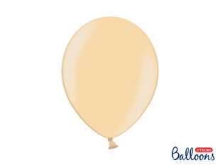 Stiprūs balionai 30 cm Metallic Bright, oranžiniai, 100 vnt. kaina ir informacija | Balionai | pigu.lt