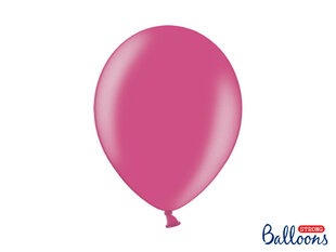 Stiprūs balionai 30 cm Metallic Hot, rožiniai, 100 vnt. цена и информация | Шарики | pigu.lt