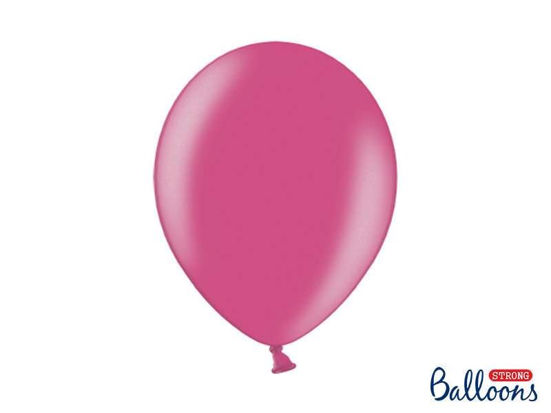 Stiprūs balionai 30 cm Metallic Hot, rožiniai, 10 vnt. kaina ir informacija | Balionai | pigu.lt