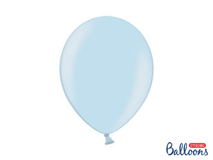 Stiprūs balionai 30 cm Metallic Baby, mėlyni, 100 vnt. kaina ir informacija | Balionai | pigu.lt