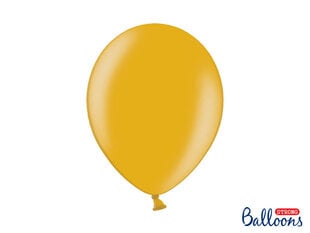 Stiprūs balionai 30 cm, auksiniai, 10 vnt. цена и информация | Шарики | pigu.lt