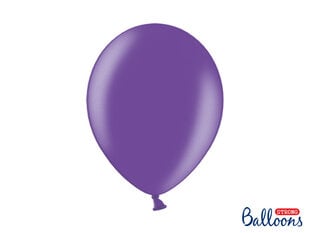 Stiprūs balionai 30 cm Metallic, violetiniai, 50 vnt. цена и информация | Шарики | pigu.lt