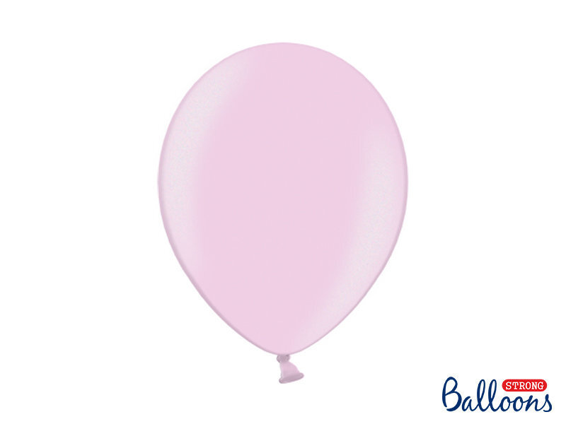 Stiprūs balionai 30 cm Metallic Candy, rožiniai, 50 vnt. kaina ir informacija | Balionai | pigu.lt