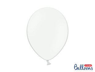 Stiprūs balionai 30 cm Pastel, balti, 100 vnt. kaina ir informacija | Balionai | pigu.lt