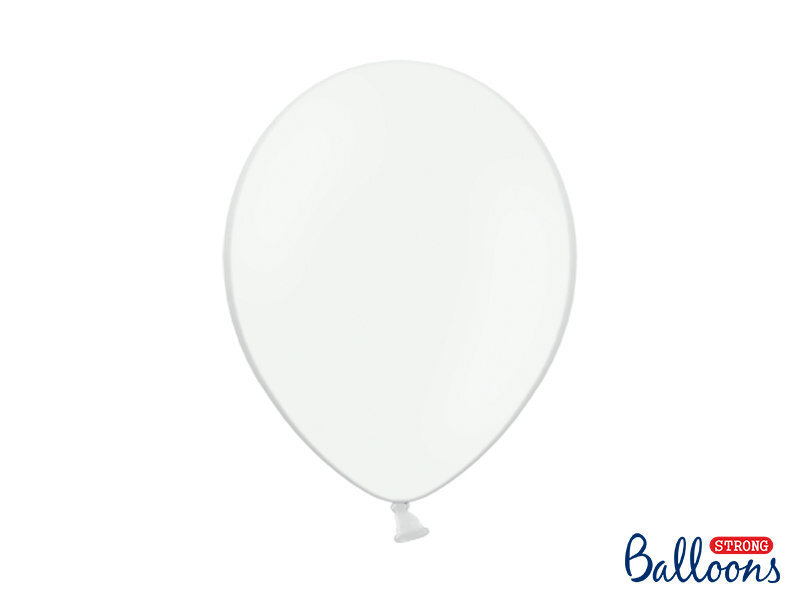 Stiprūs balionai 30 cm Pastel, balti, 50 vnt. kaina ir informacija | Balionai | pigu.lt