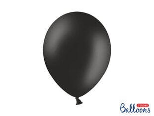 Stiprūs balionai 30 cm Pastel, juodi, 100 vnt. kaina ir informacija | Balionai | pigu.lt
