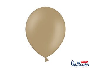 Stiprūs balionai 30 cm Pastel, rudi, 10 vnt. kaina ir informacija | Balionai | pigu.lt
